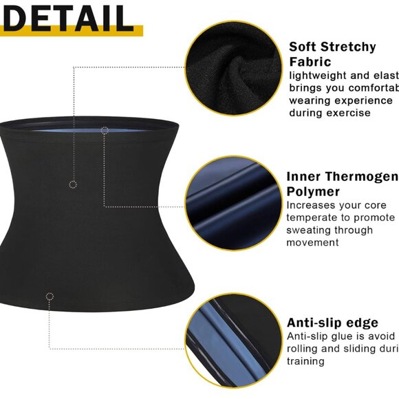 NEW  Sweat Band & Waist Trainer for Stomach and Lower Belly - Sauna Waist